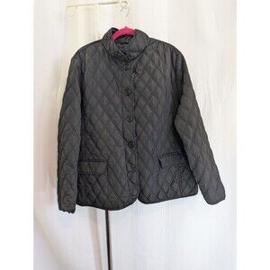 Dollhouse Plus Women's Quilted Jacket Black Lightweight Foldable 1x (J06)